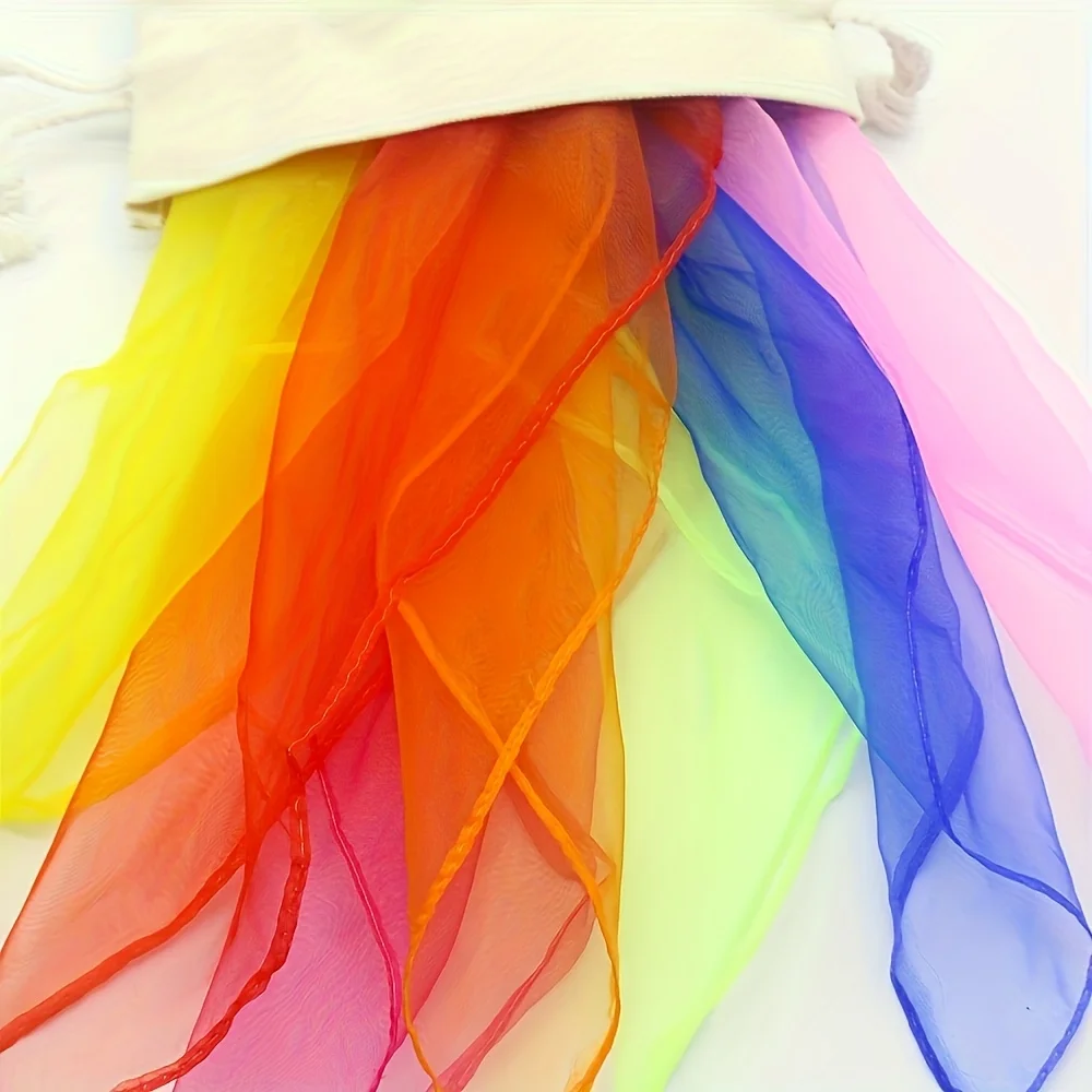 

3 шт. однотонных шарфов из шифона и нейлона, подходящих для различных танцевальных выступлений, с оригинальным дизайном в конфетных тонах, роскошные.