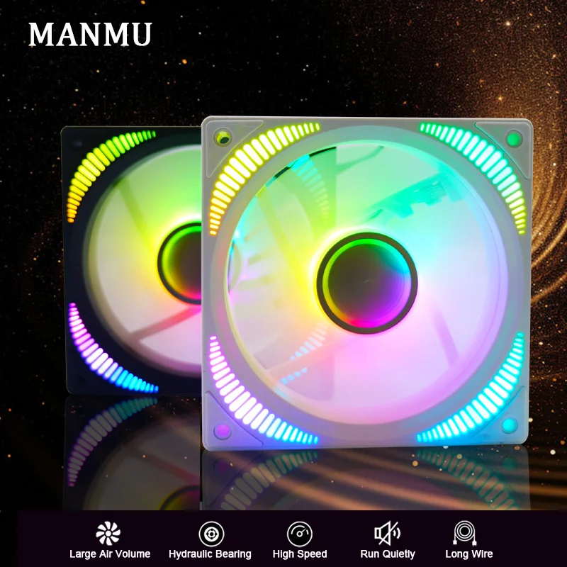 

MANMU High Performance Pc Case Fan Led Rgb Ventilador 120mm Rgb Case Fan Pc Cooling Fan
