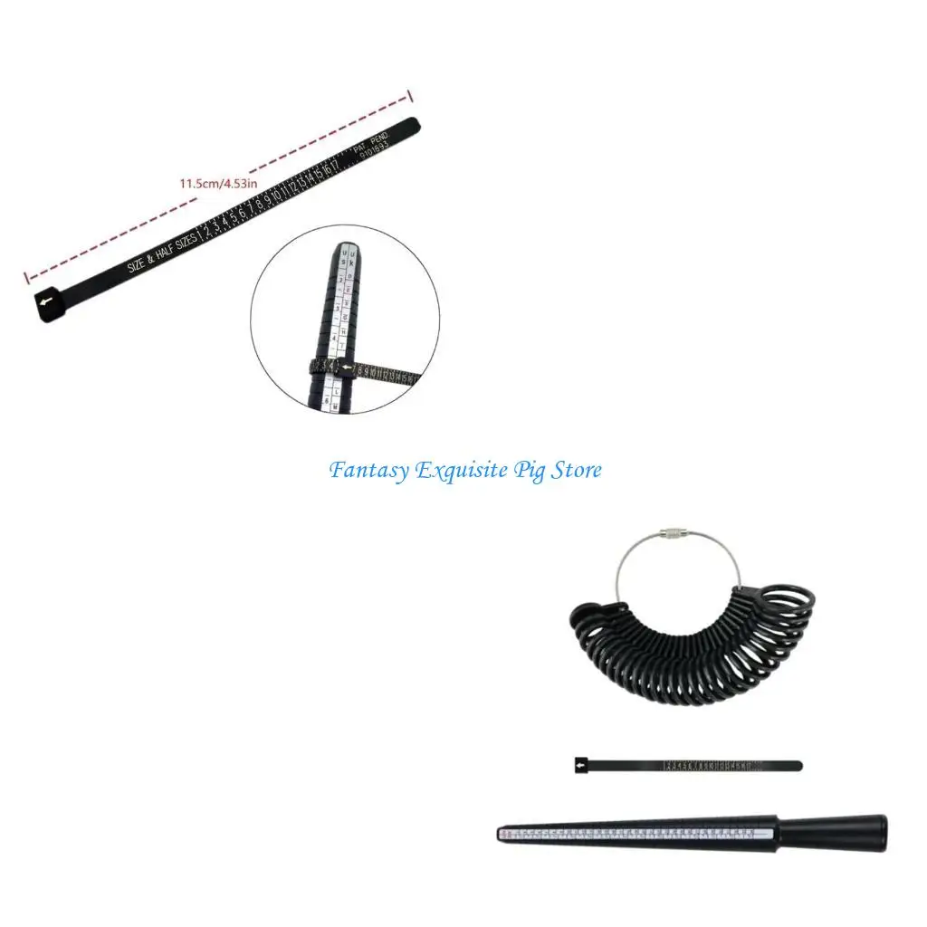

3/4/6/7Pcs Rings Sizer Measuring Tool Set Rings Gauges Finger Sizer Mandrel Rings Sizer Tool for Jewelry Sizing Measuring