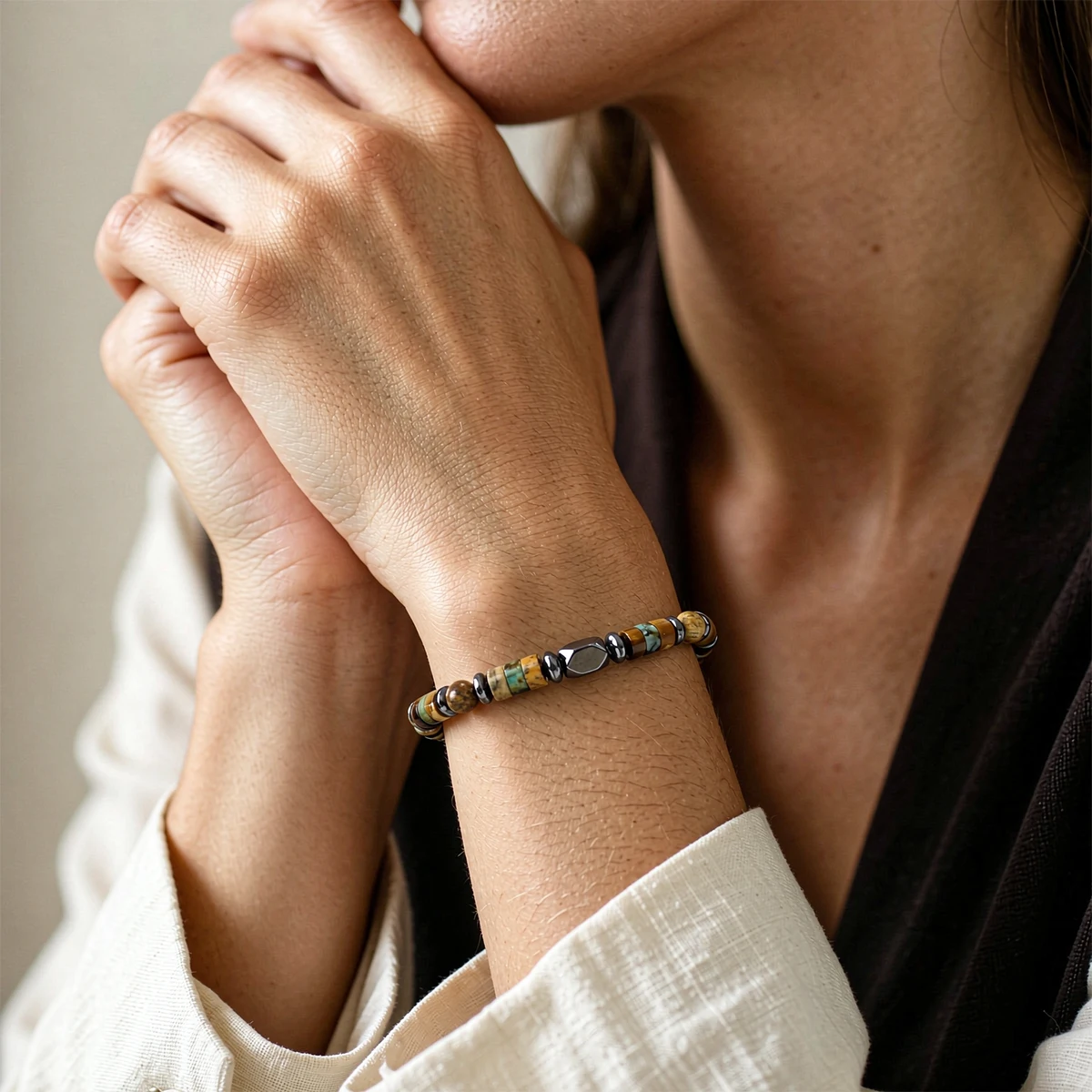 2.8 Dainty Bracelet Tigers Eye Hematite Natural Stone Crystal Luxury Bracelets Adjustable Bracelte Pulseras Hombre fall jewelry