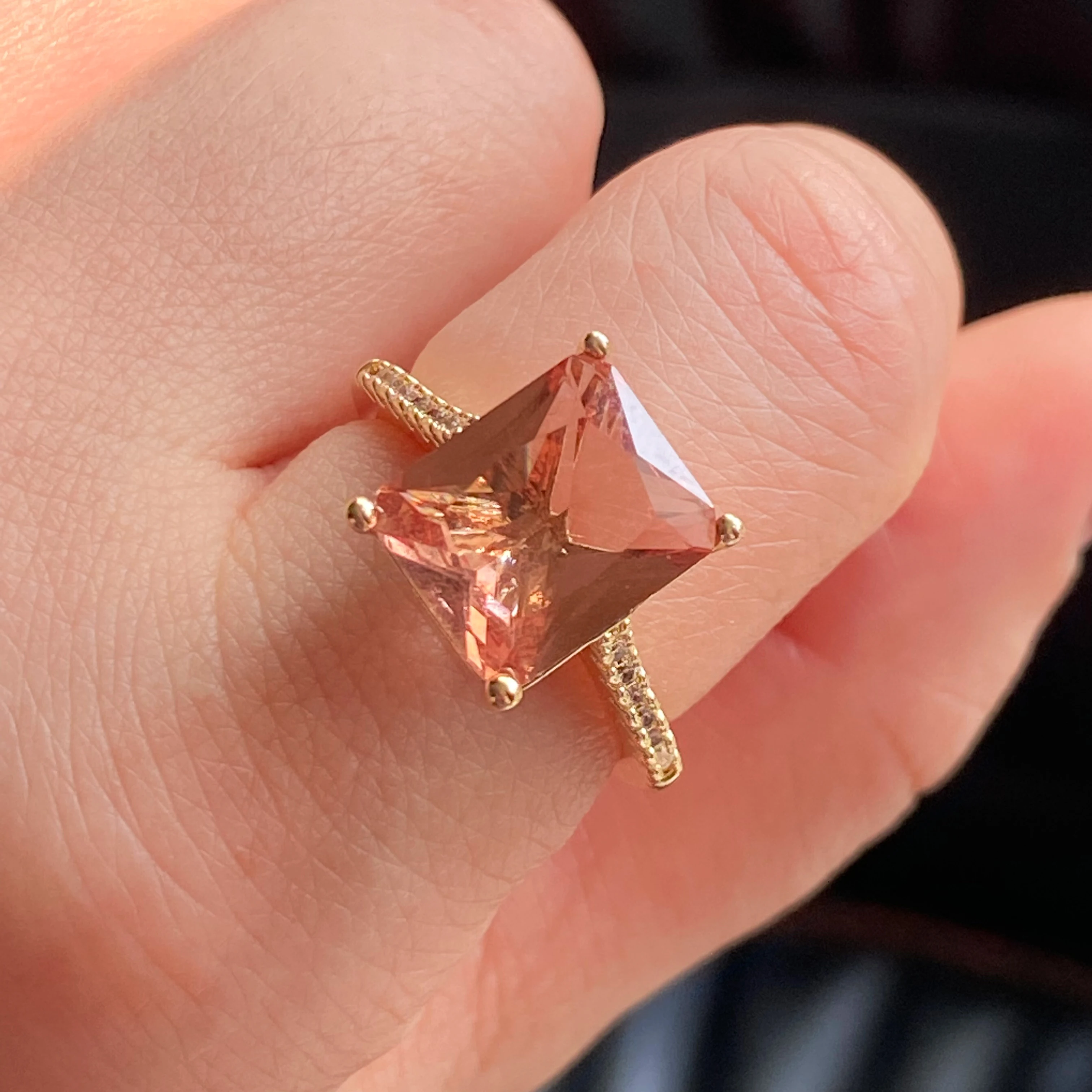 Women's Turkish Sultanite Color-Changing Copper Ring