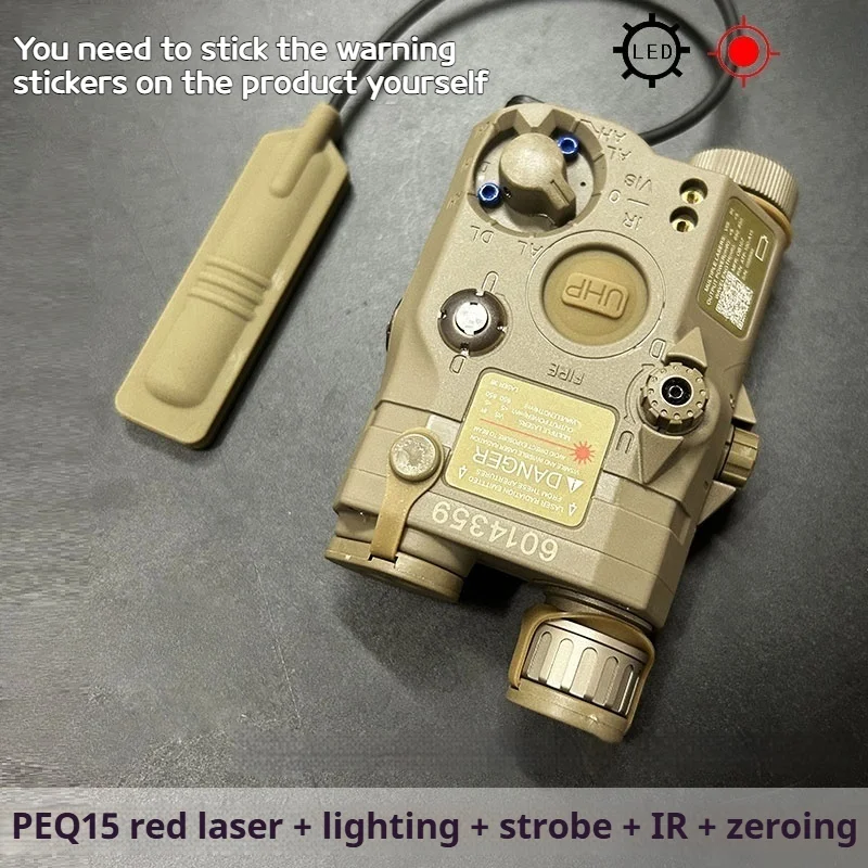 Tactical Airsoft PEQ-15 PEQ15 LA5C Red Dot Groen Blauw IR Invullicht Laser Indicator Wapen Scout Light LED Strobe Zaklamp PEQ