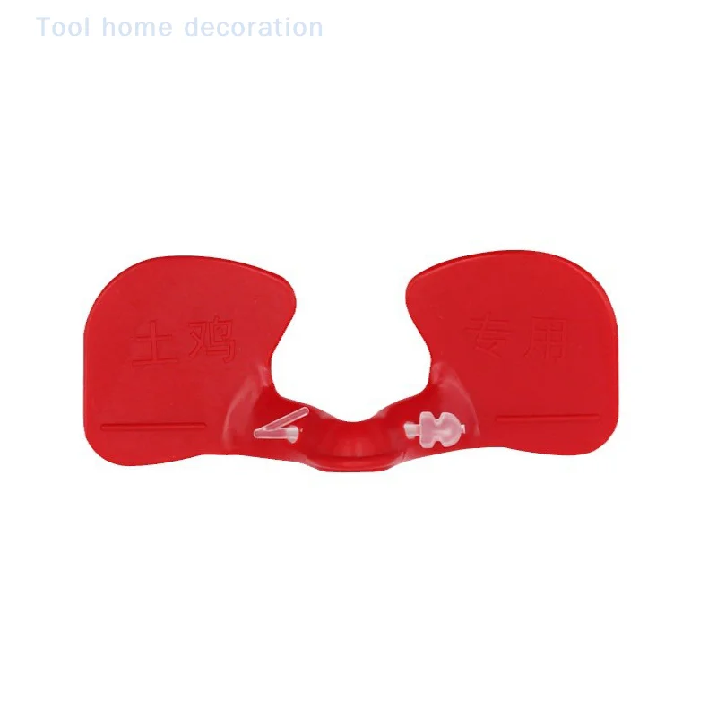 Accesorios para granja de gallinas: 50 sombras de faisán anti-peck en plástico rojo, con pernos, equipo de protección para aves de corral