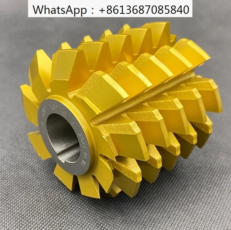 HSS6542 PA20 Gear Hob Yellow TIN Coated Gear Milling Cutter Gold Coating  M0.8-M5