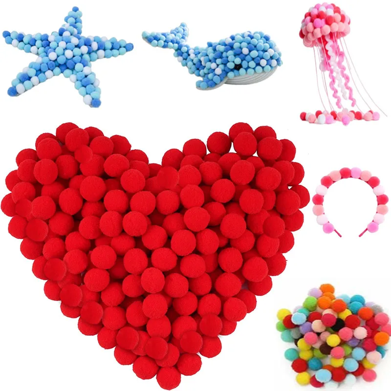 

Pompon Balls 8mm 10mm 15mm 20mm 25mm 30mm Fluffy Pompoms Crafts Pompom Diy Handmade Kids Toy Wedding Decoration Craft Supplies