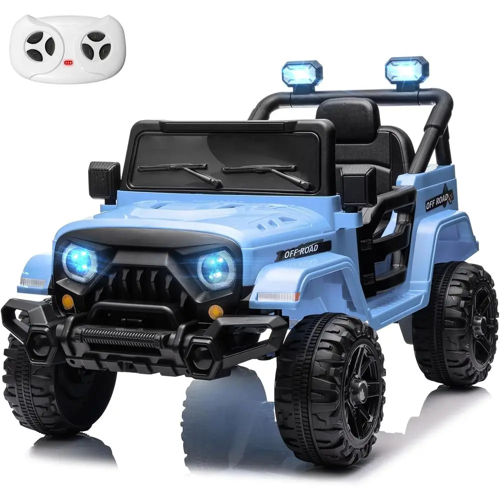 12V Kids Electric Ride on Truck Car Remote Control, Twin 35W Motors 3.5MPH Max Speed, Bluetooth Music Player, 4 Wheels Suspensio