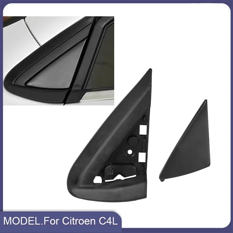 Car Front Window Triangle Plate Side Mirror Corner Triangle Garnish Cover Panel for C4 C4L 2012-2015