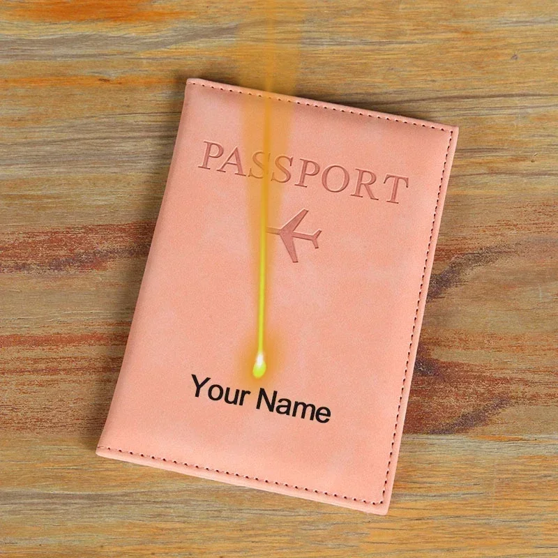 Custom Name Unisex High Quality Passport Holder Cover Case Travel Casual Custom Name Wallet Personalized Gift for Him Her