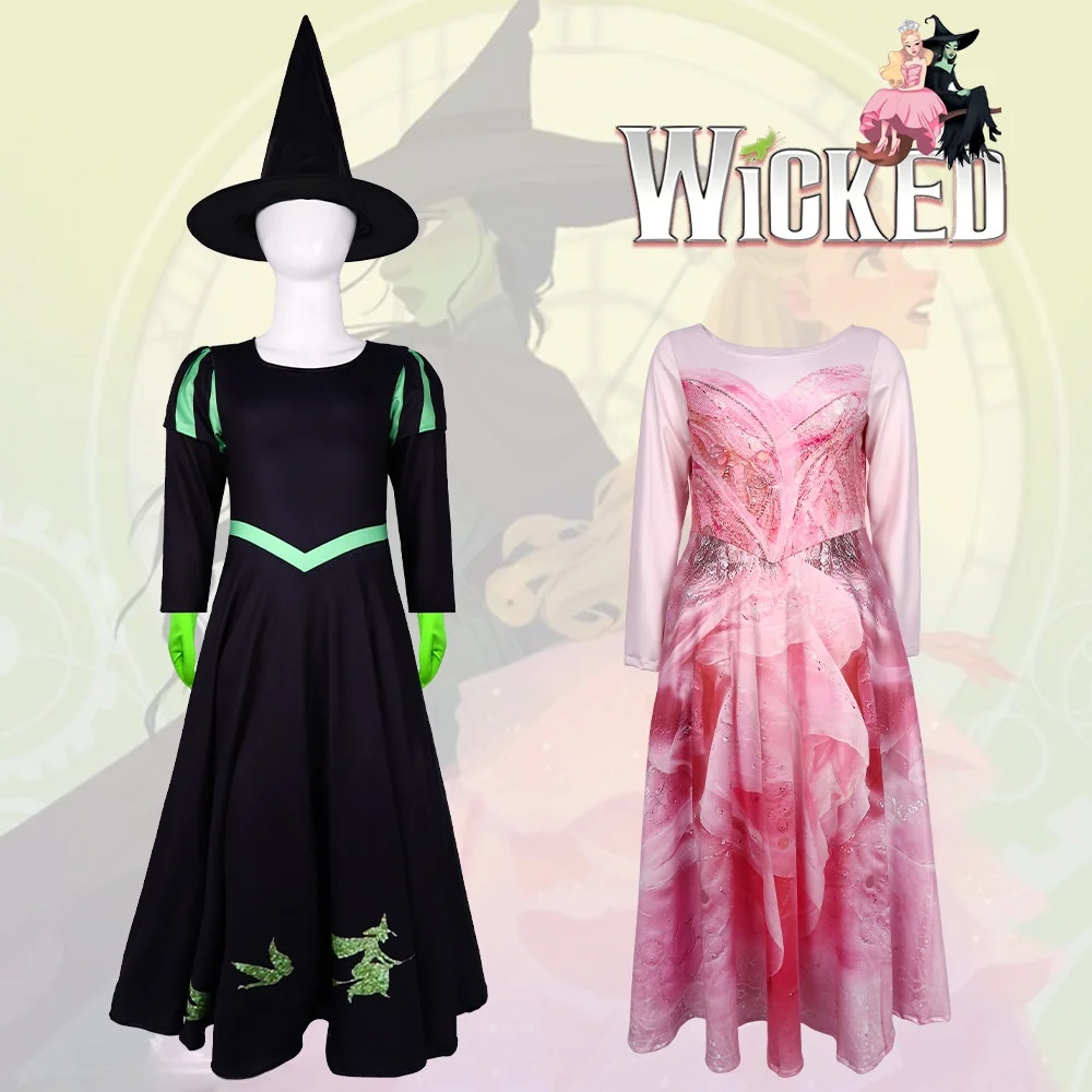

Wicked Halloween Cosplay Role-playing Costume Party Stage Performance Magic Bad Witch Outfit Women's Traditional Ethnic Wear
