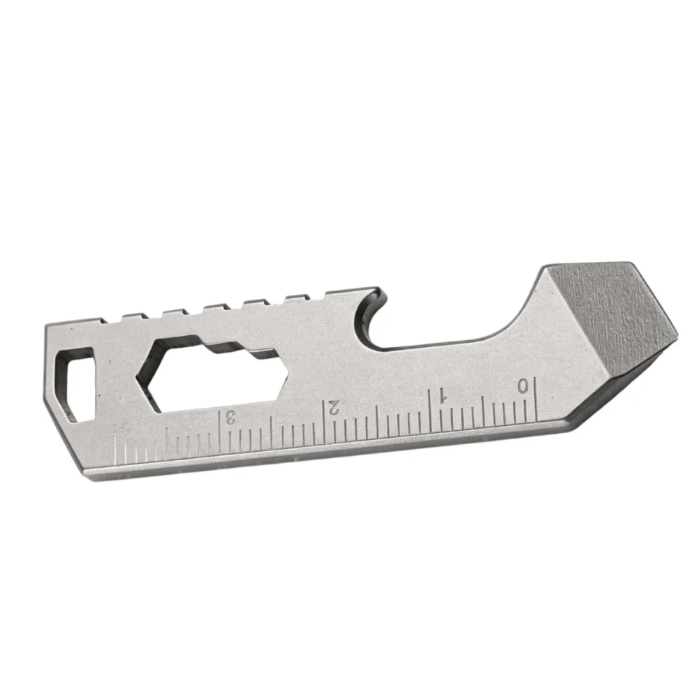 Alloy Pry Bar Keychain for Bottle Opening Can Opening Box Opening and Light Leverage Tasks 6x2x1cm Compact EDC Silver Tool