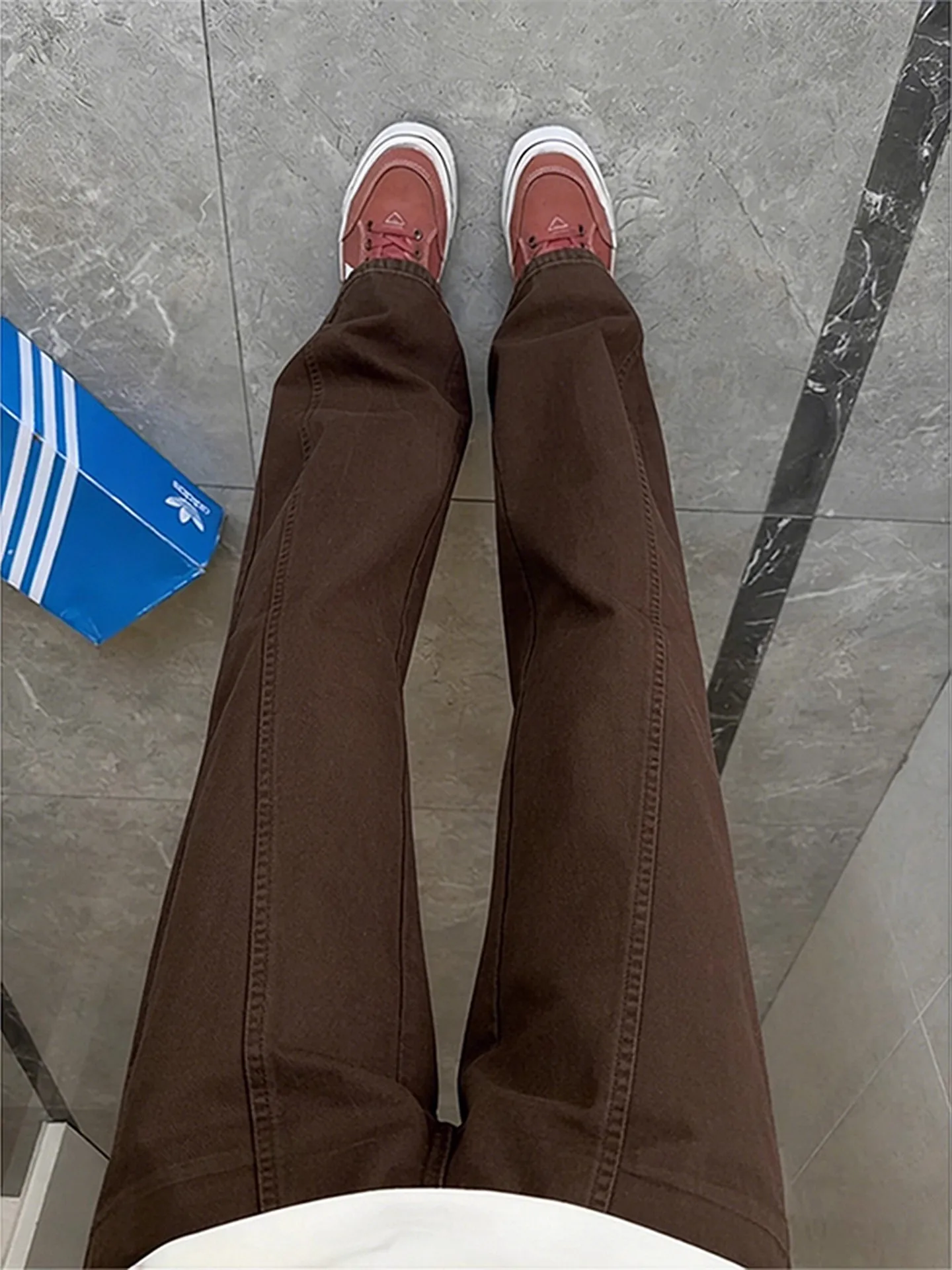 

Мужские утепленные джинсы-клеш с флисовой подкладкой, прямые брюки из чистого хлопка со средней посадкой, рабочие брюки в американском уличном стиле