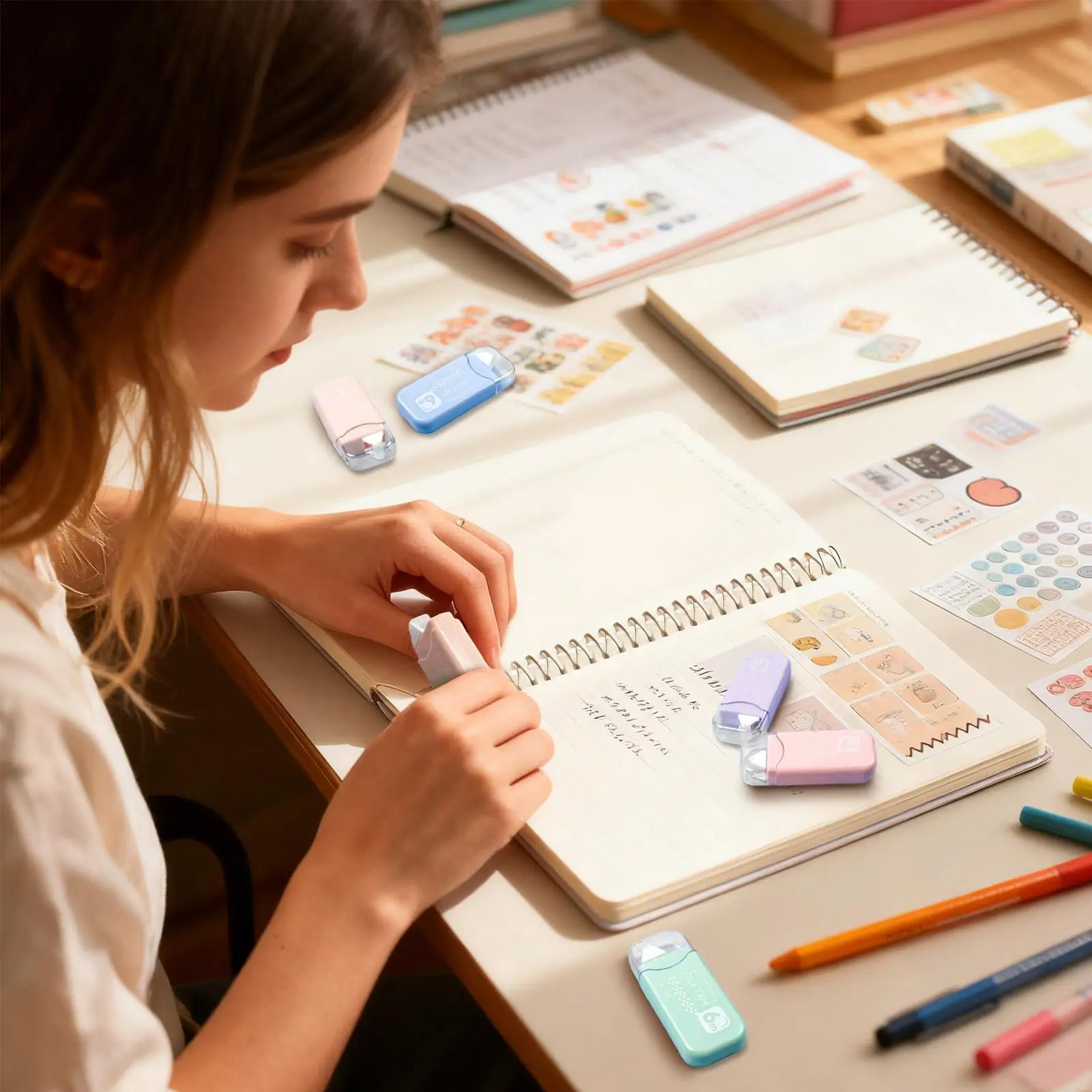 

Лента для скрапбукинга, 6 шт., двухсторонний клейкий диспенсер, клейкая дорожка для ведения журналов, поделки, школьный офис, класс