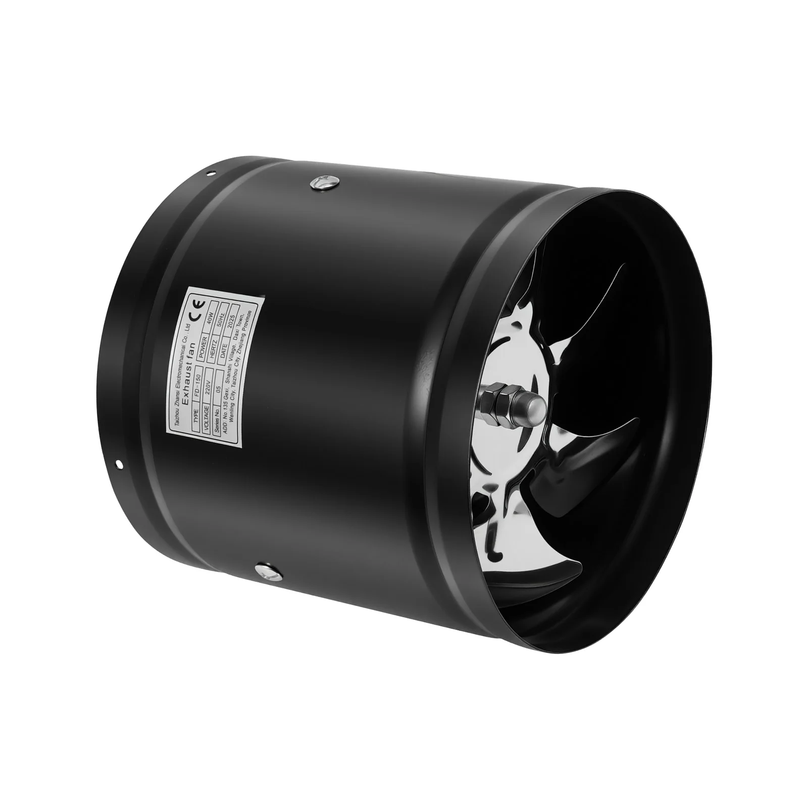 Ventilateur d'extraction industriel, ventilateur d'admission 150 mm, ventilateur de ventilation bidirectionnel pour cuisine et toilettes, ventilateur