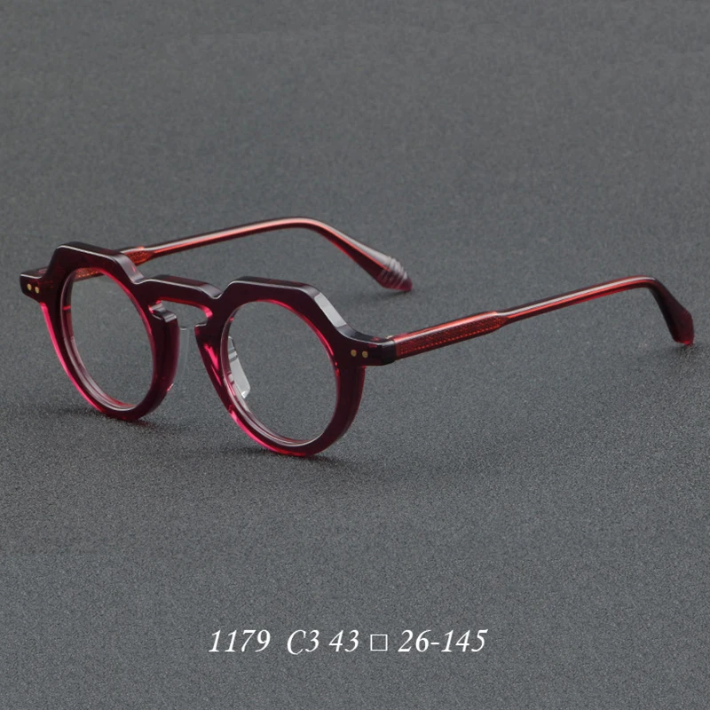 Niche literary glasses frame men and women retro round personality optical prescription myopia lenses fashion round face