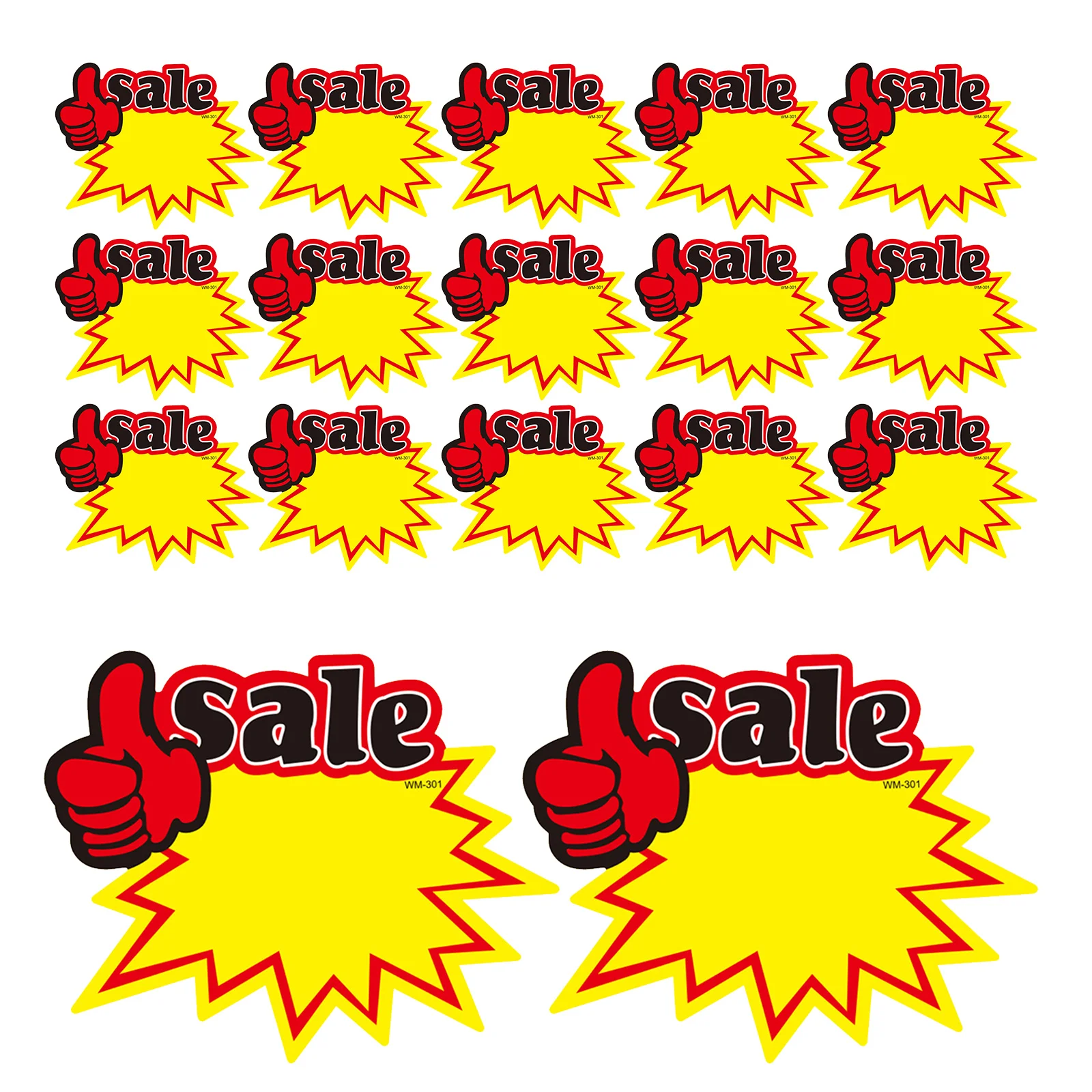 

50Pcs Price Tags Bright Color Paper Promotional Signs Sale Price Stickers Advertising Tags Retail Market Shop Advertising Signs