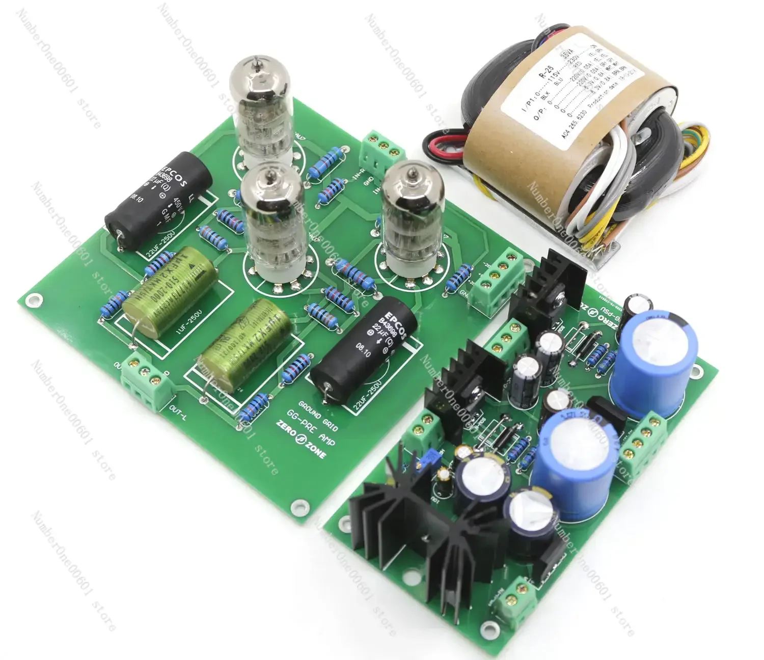 

For Assembeld Ground Grid gg Preamplifier + PSU Board + Transformer + Tubes