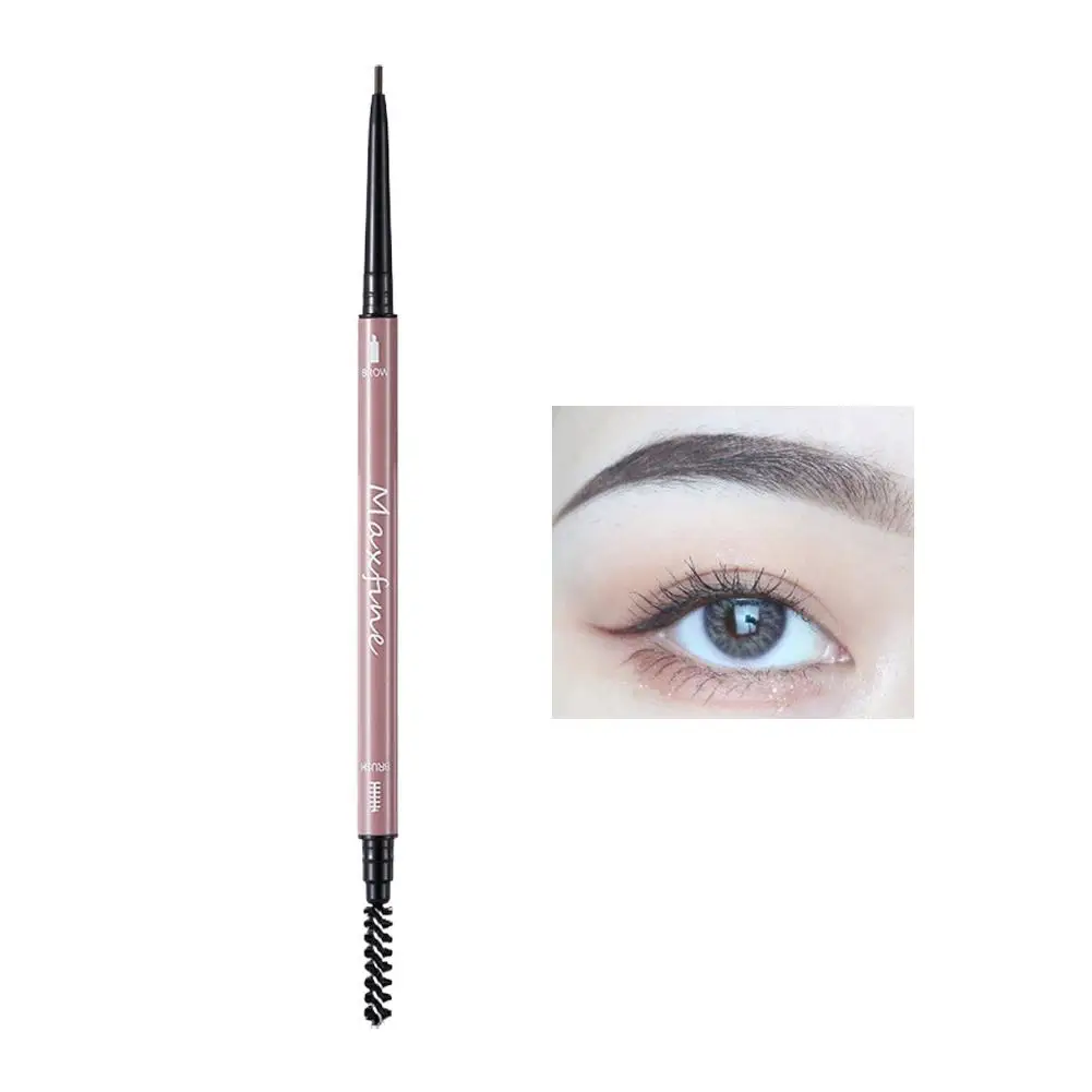 Crayon à sourcils Double extrémité 3 couleurs, naturel, ne se décolore pas, imperméable, remplissage et contour longue durée