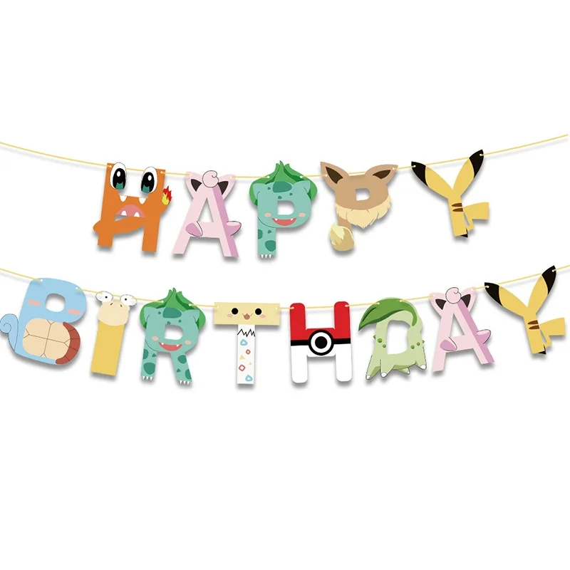 Pokemon Pikachu Ballon Party Dekorationen Squirtle Bulbasaur Geburtstag Party Tasche Ballon Geschenk Figur Kinder Geschenke Spielzeug