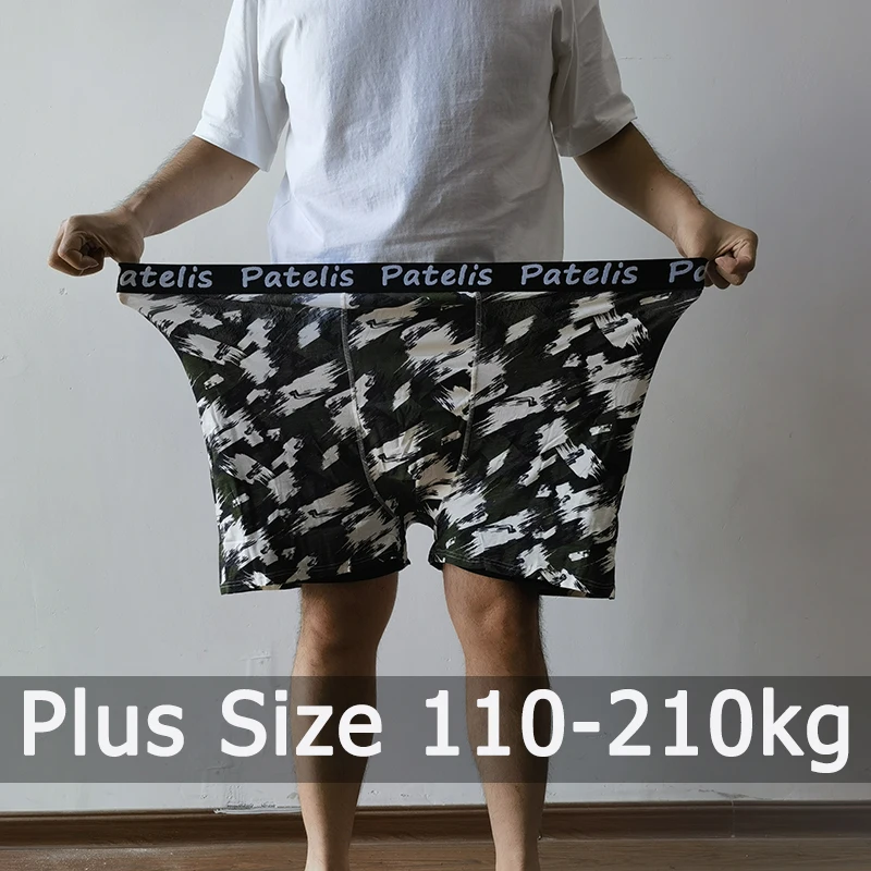 남성용 복서 플러스 사이즈 편안한 면 속옷 하이 퀄리티 팬티, 5XL, 6XL, 7XL, 110-210kg, 4 반바지 팩