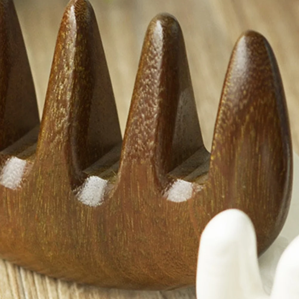 

Wooden Massaging Comb 5-Tooth Hair Detangler Scalp Stimulation Tool Portable Natural Wood Comb For Men Women Massage