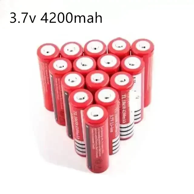 1-20 PCS 18650 bateria 3.7 V 4200 mAh bateria de íon recarregável para lanterna LED tocha batery bateria litio