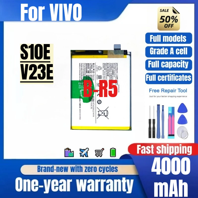 B-R5 for VIVO S10E/V23E Phone Battery 0 Cycle High Quality High Capacity Battery Replacement Bateria Grade A Cell with Tools