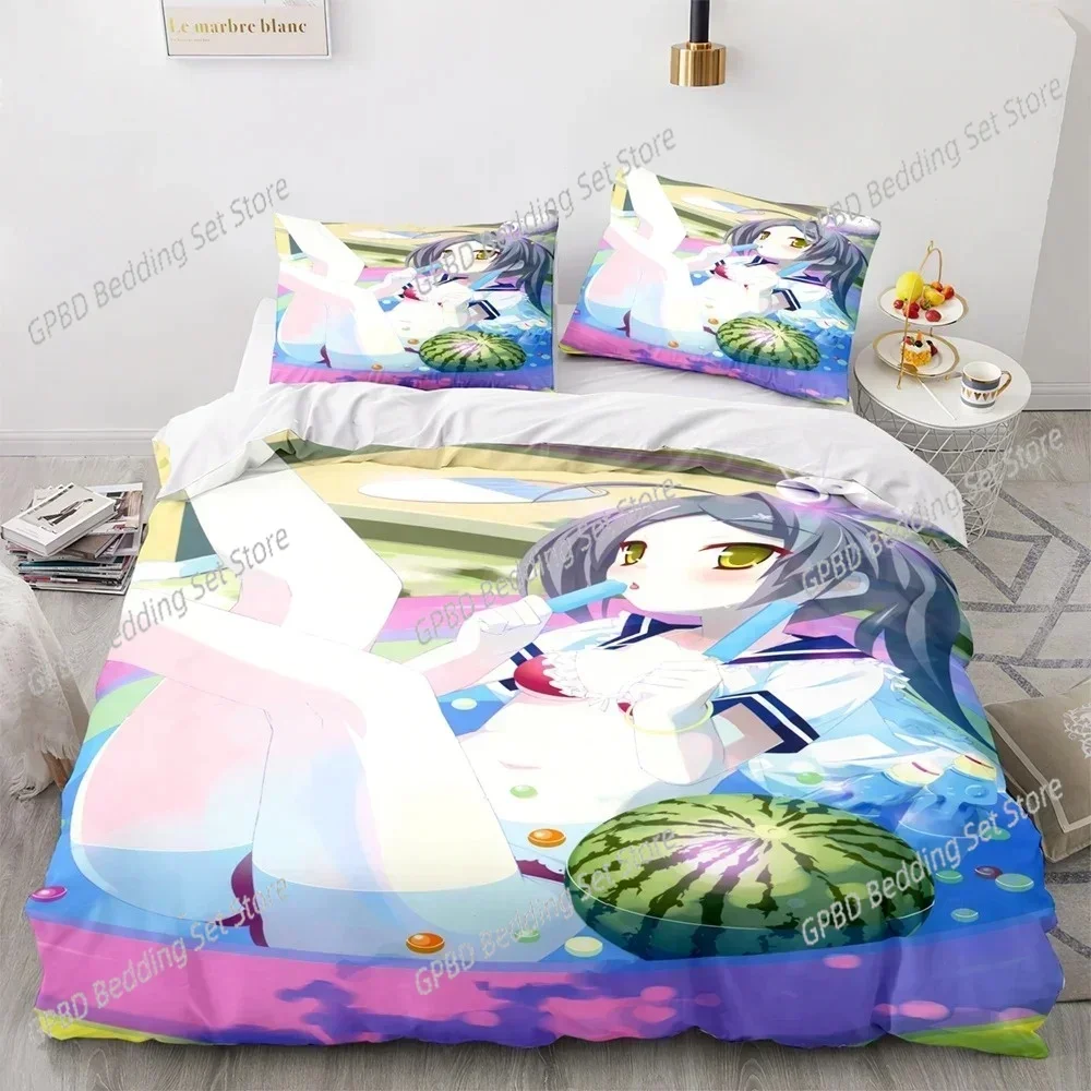 3D Printed Kawaii Girl Bedding Set 3D Printed Suitable for Bedroom Duvet Cover Set With Pillowcases Kids Home Textile