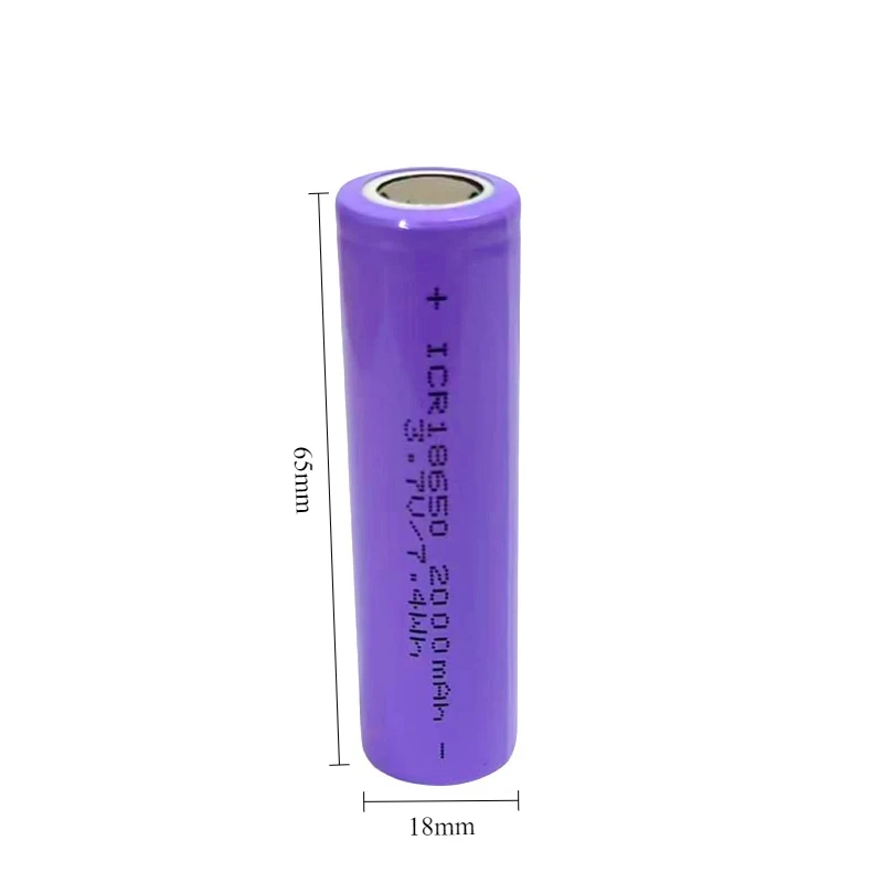 18500 2000mAh 2025 جديد 18500 بطارية ليثيوم أيون قابلة للشحن 3.7 فولت 2000 مللي أمبير تستخدم للمصابيح الكاشفة بطاريات التحكم عن بعد + شاحن #2