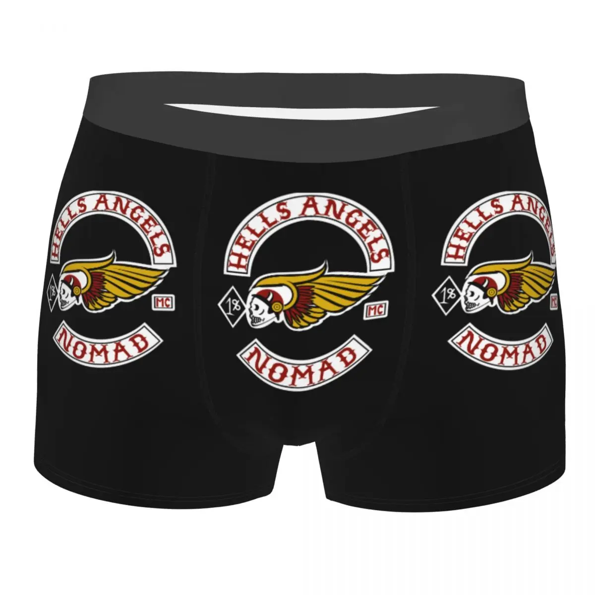 Custom Hells Angels Logo Boxers Shorts Mens Motorcycle Club Briefs Underwear Cool Underpants