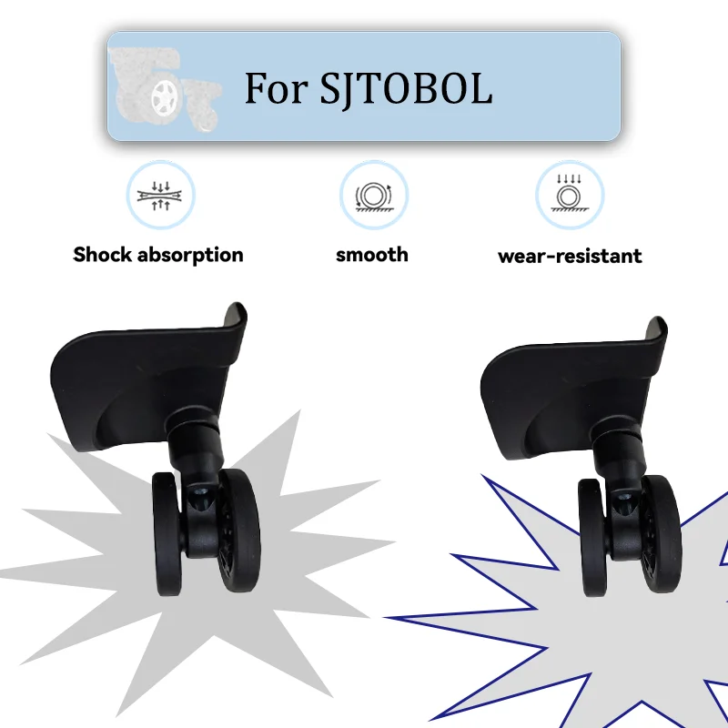 For SJTOBOL T59A Suitable Model Universal Wheel Replacement Suitcase Dual Wheel Load Capacity Easy Installation Accessories