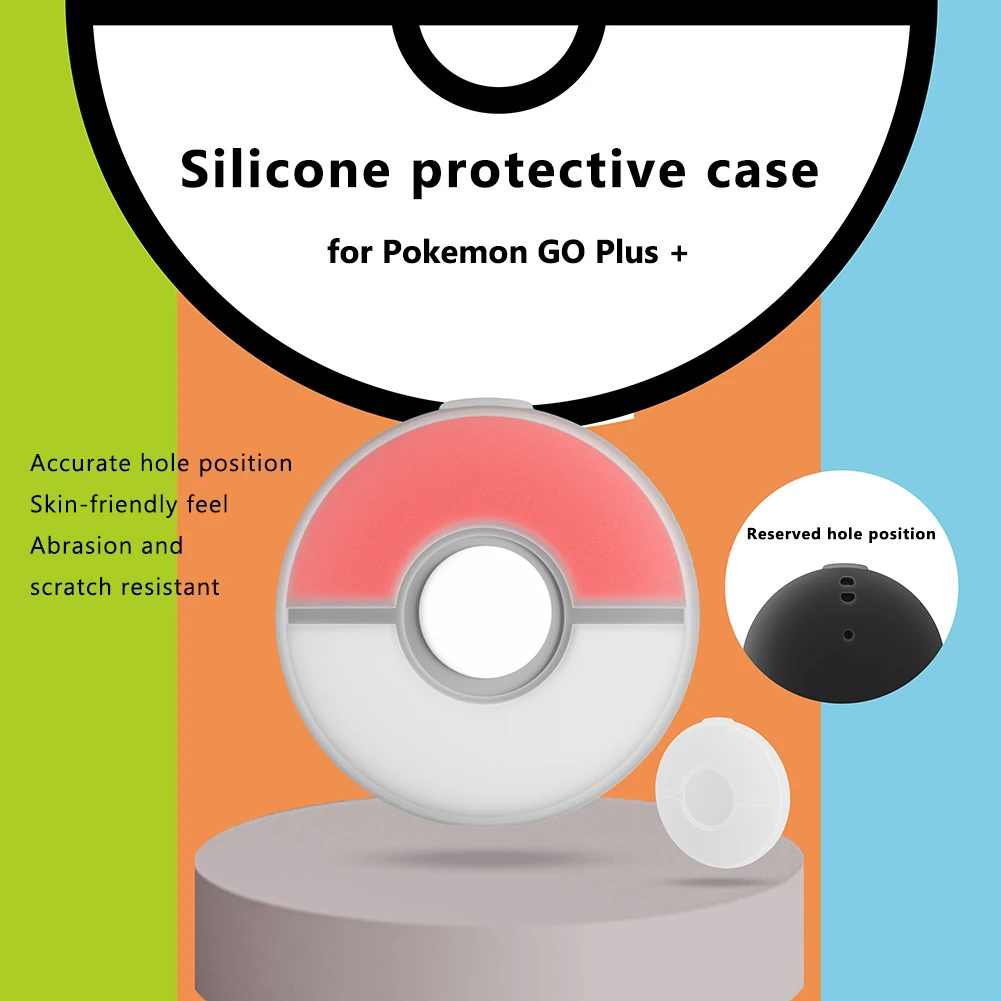 For Pokemon GO Plus + Transparent Cover Case Waterproof Silicone Protective Sleeve Smart Accessories for Pokemon GO Plus +