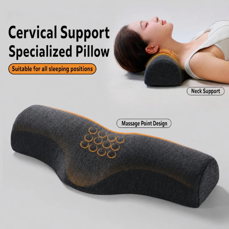 Ergonomic Orthopedic Contour Memory Foam Bed Pillow Relax Protection Neck Special Cervical Slow Rebound Pillow for Sleep Aid