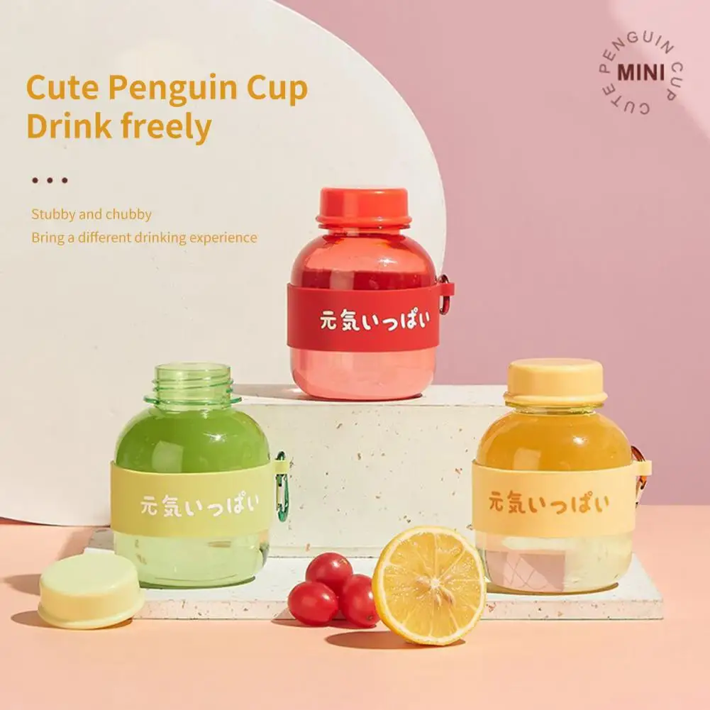 330ml Plastic Water Cup Portable Buckle Design Kawaii Japanese Style Girls Water Drinking Mini Handy Bottle botella de agua