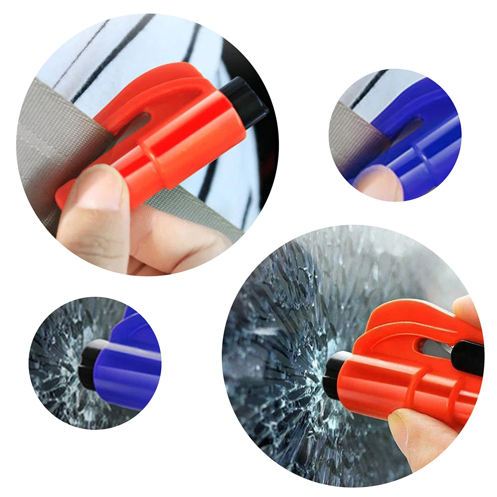 Car Safety Hammer Auto Emergency Glass Window Breaker Seat Belt Cutter Life-Saving Car Emergency Escape Hammer Survival Whistle