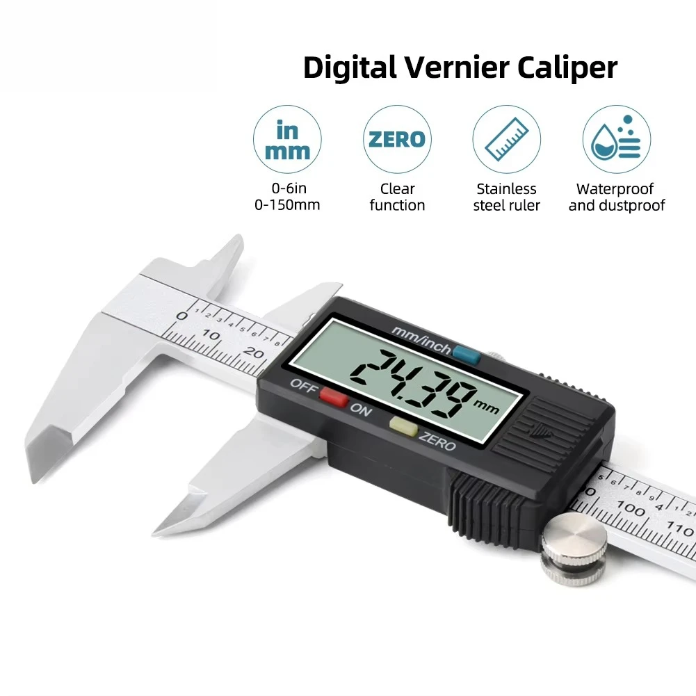 High - Precision Stainless Steel Electronic Digital Caliper with Cone Probe for Center Hole & Edge Distance Measurement