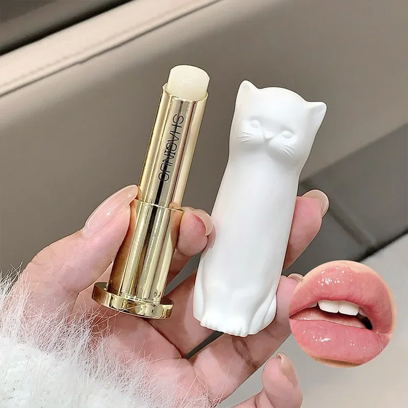 Meowoqinqin Moisturizing Color Lip Balm, anti-dryness and crack fade lip lines Student Moisturizing lipstick