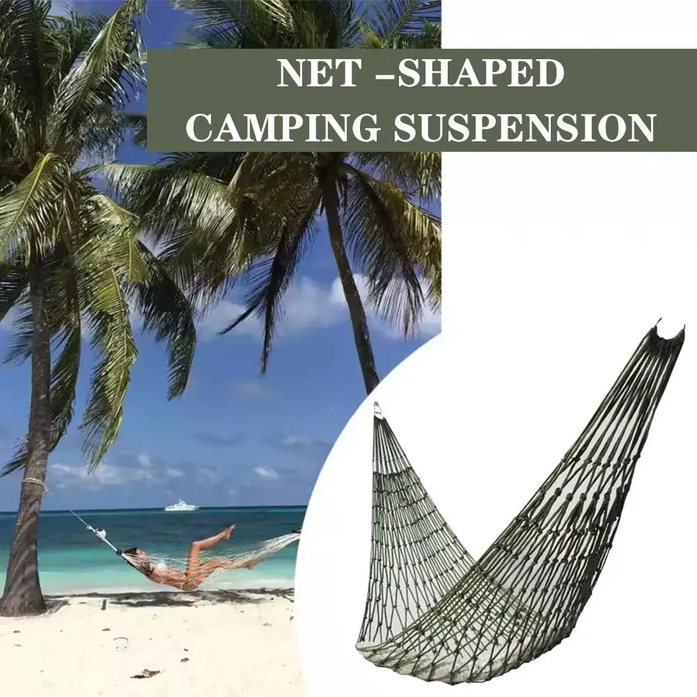 Outdoor Sleeping Hanging Bed Camping Hammock Bed Parachute Survival Picnic Mesh Garden Rocking Swing Hammocks Furniture Cha P8E8