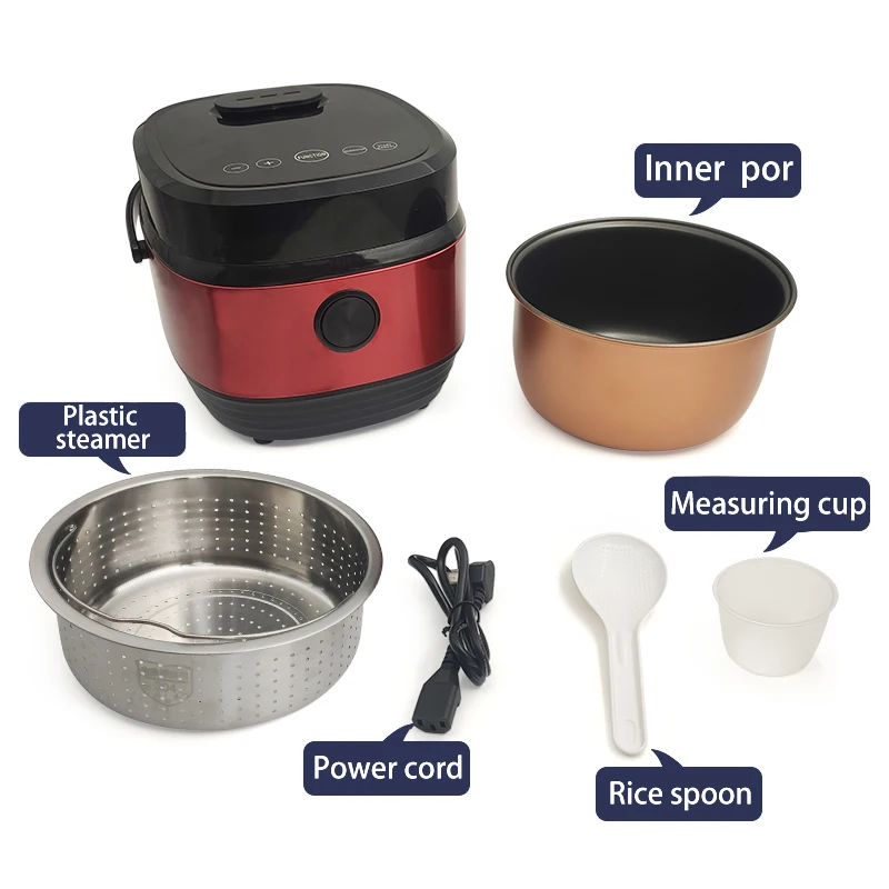 Penanak Nasi Listrik 3 Liter Penanak Nasi Layar Sentuh Digital Karbohidrat Rendah Gula Multifungsi