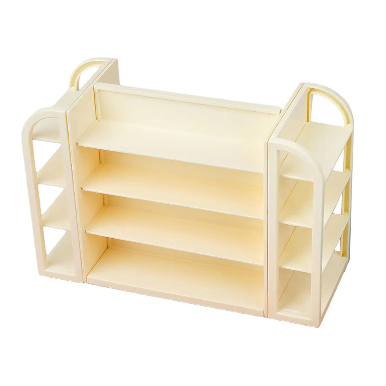 أثاث مصغر لبيت الدمى، أرفف سوبر ماركت مصغرة لبيت الدمى، كاكي #1