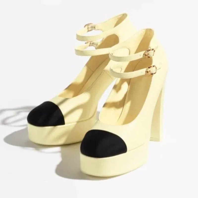 

Туфли-лодочки на платформе в стиле пэчворк с кристаллами, пикантные туфли-лодочки с круглым носком и квадратным каблуком, новые поступления, модная женская обувь