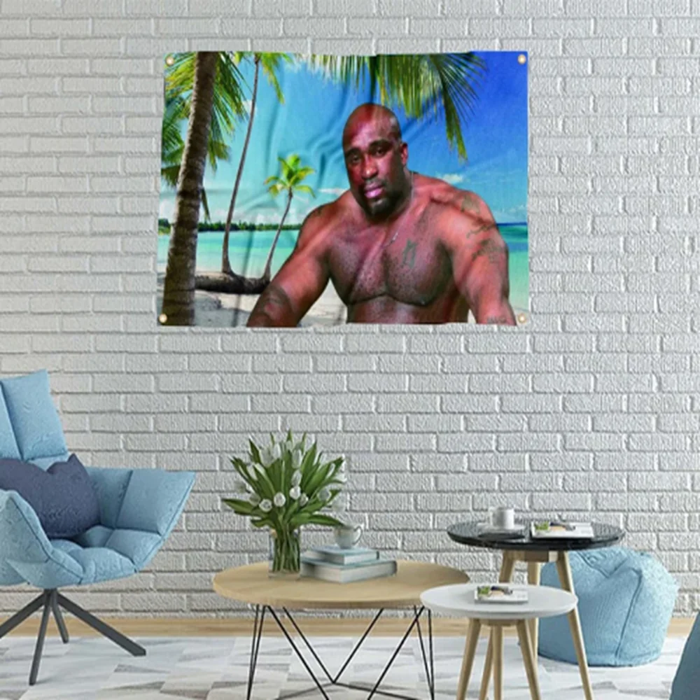 باري الخشب العلم مضحك المشارك ميمي لافتات 2x3ft 3x5FT رجل الكهف نسيج مع أربعة الحلقات لغرفة كلية النوم ديكور جدار هدية