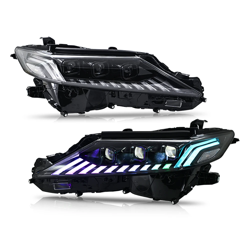 

RGB LED Headlights For 2018-2024 Toyota Camry LE SE XLE XSE TRD Triple Projectors Car Upgrade Accessories Seamless replacement