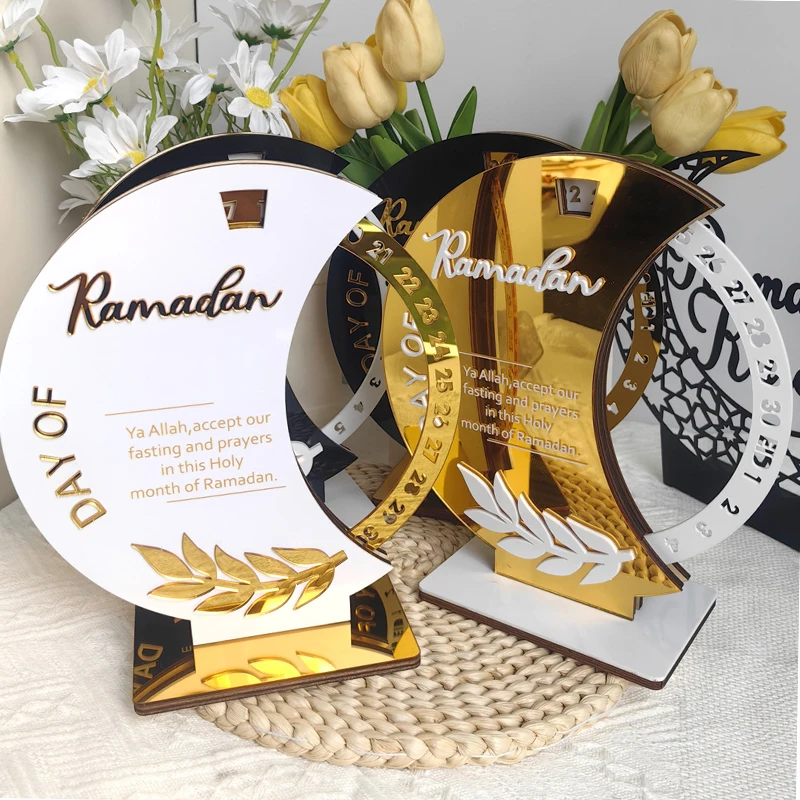 

Ramadan Advent Calendar with Rotatable Wheel 2025 Eid Mubarak Countdown Day Table Ornaments Decoration Islamic Muslim Party Gift