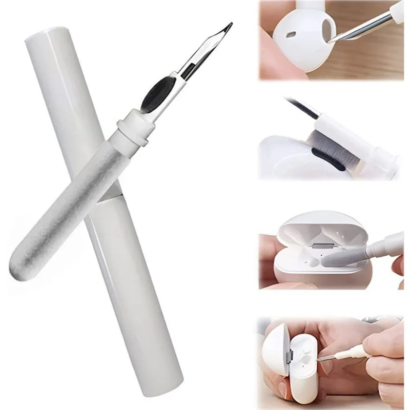 Dual Head Bluetooth Earphone Cleaning Tools for Airpods Earbuds Case Cleaning Pen Bursh Kits for Samsung Xiaomi Airdots Huawei