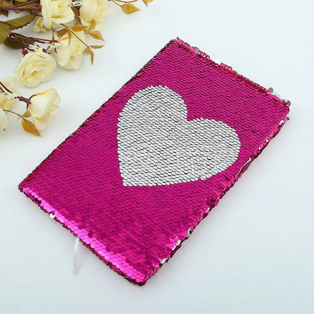 Trendy Reversible Sequin Journal A5 Ruled Notebook Glitter Magic Writing Pad Colorful Diary For Student Office Gifts