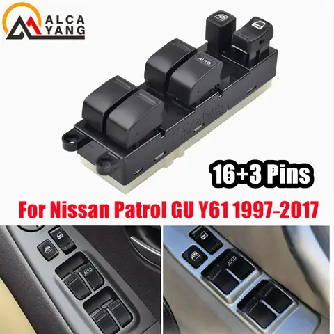 RHD Car Master Power Window Switch For Nissan Navara D22 Skyline R34 Cedric Y31 Stagea M35 AD Van Y11 X-Trail 1999-2014