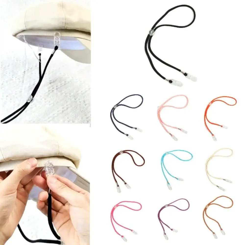1Pc Elastic Hat Retainer Anti-lost Windproof Hat Strap Adjustable Hat Chin Cord Removable Hat Wind Rope Sun Hat Lanyard