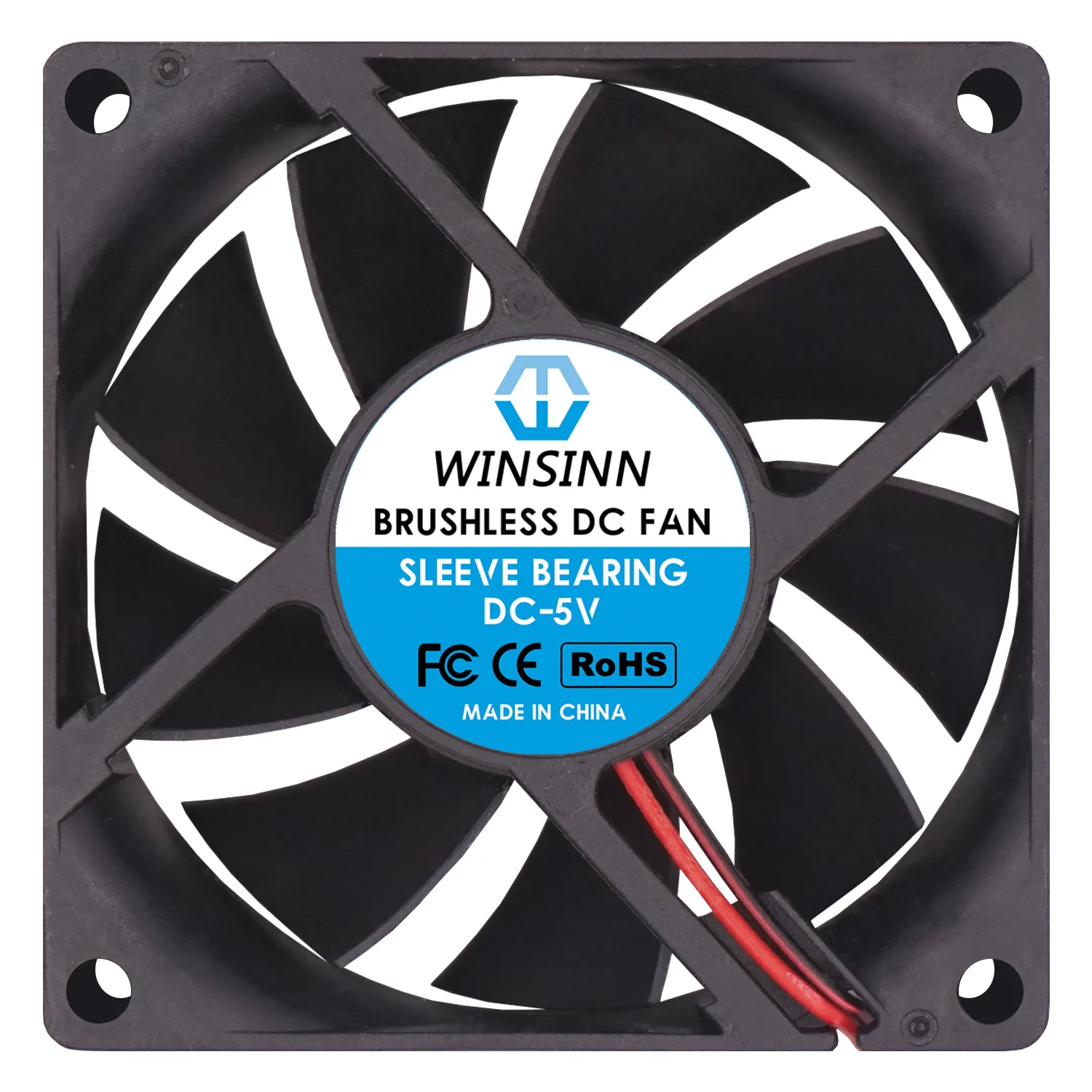 WINSINN 7020 70mm Fan DC 5V 12V 24V Sleeve / Dual Ball Bearing Brushless Cooling 70x20mm 2PIN