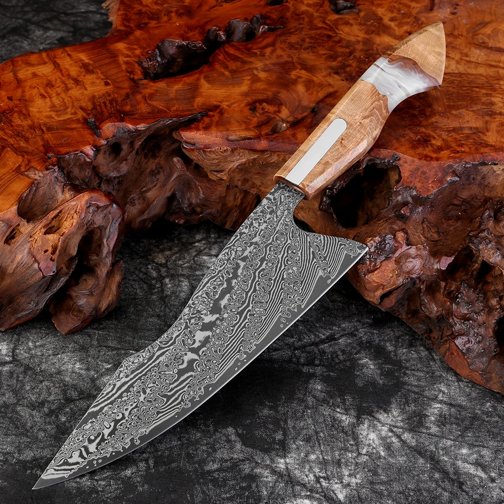 

XITUO Damascus Steel Chef Knife,Sharp Butcher Knife,Japanese Chef Knives Kitchen Cooking Knife Exquisite resin & wood handle