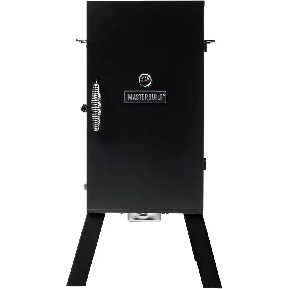 Elektrischer vertikaler 30-Zoll-Grillraucher – 535 m2 Kochfläche, analoge Temperaturregelung (schwarz)